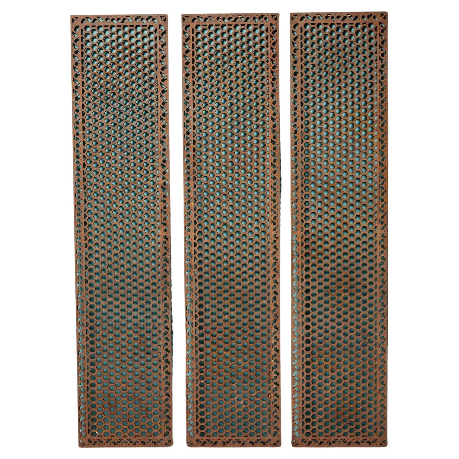 Reclaimed Cast Iron Floor Grids (72 available) For Sale