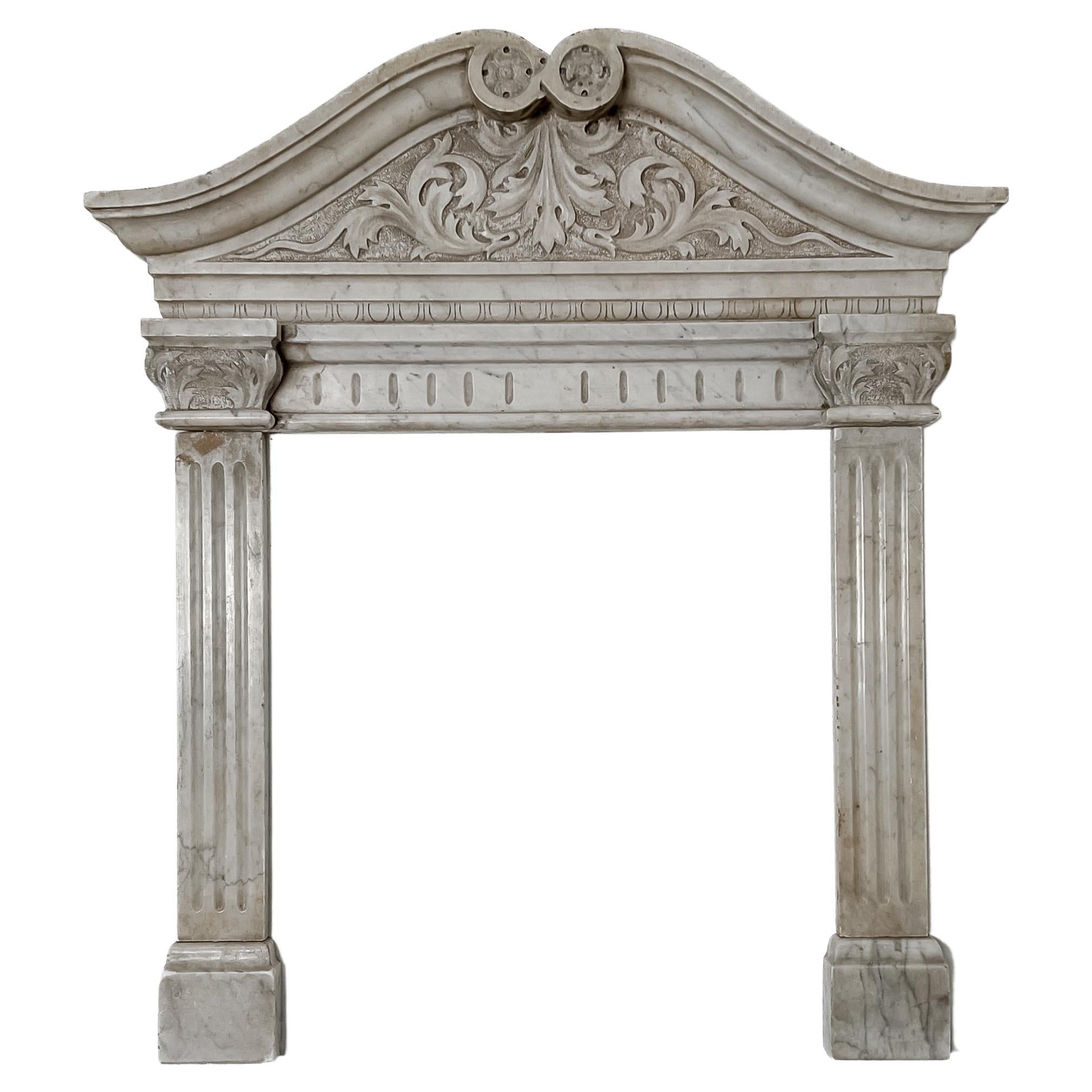 Reclaimed Catholic Church Marble Surround For Sale