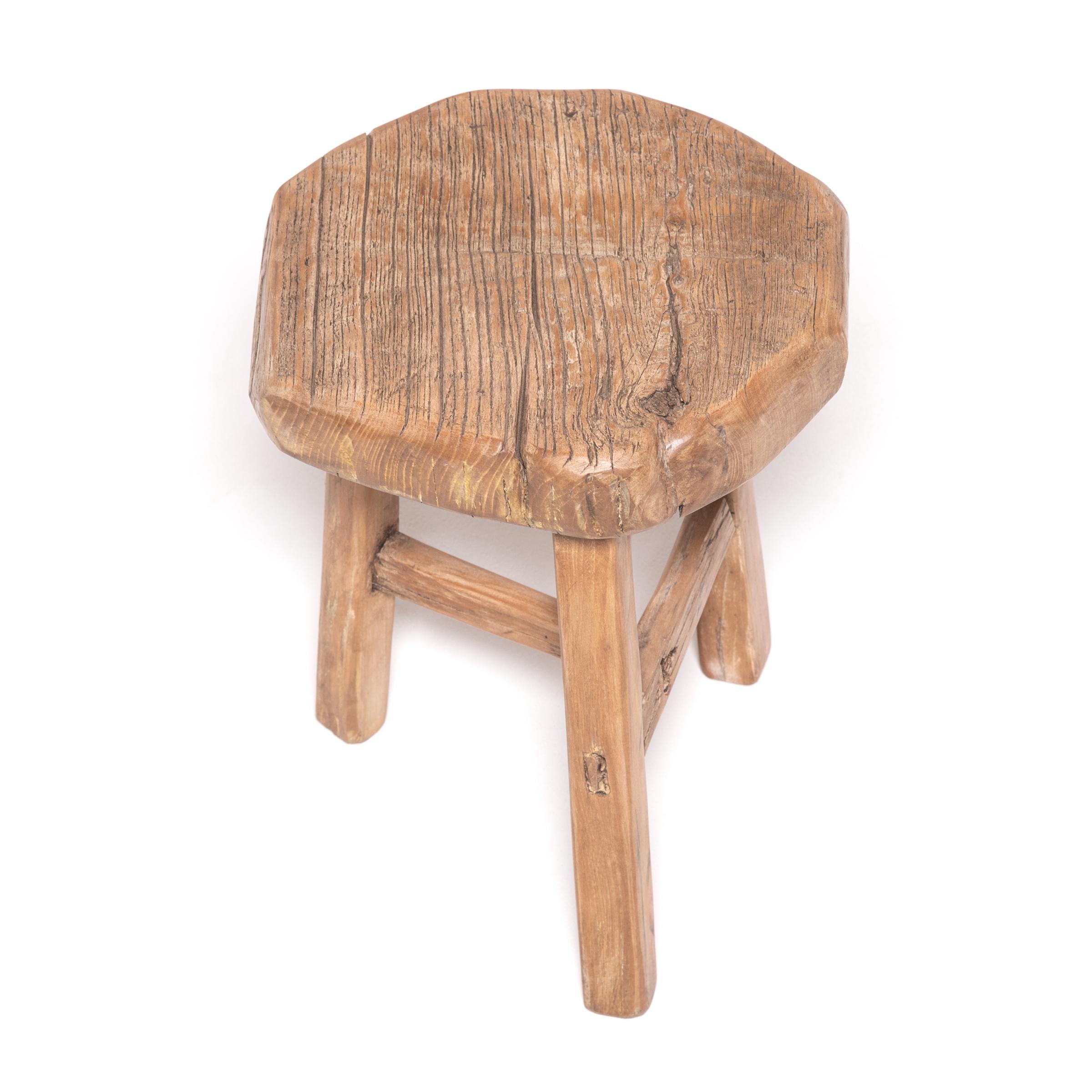 antique chinese elm stool