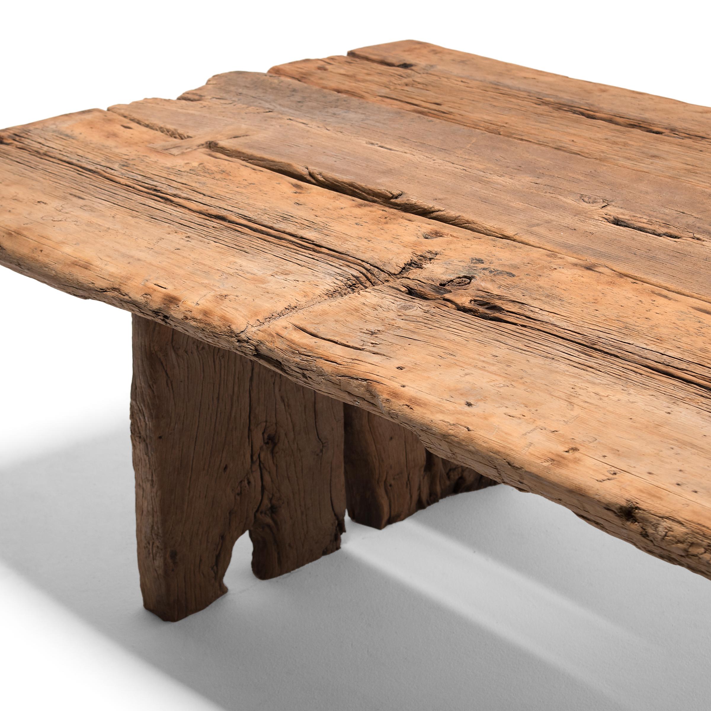 Organic Modern Reclaimed Chinese Elm Dining Table