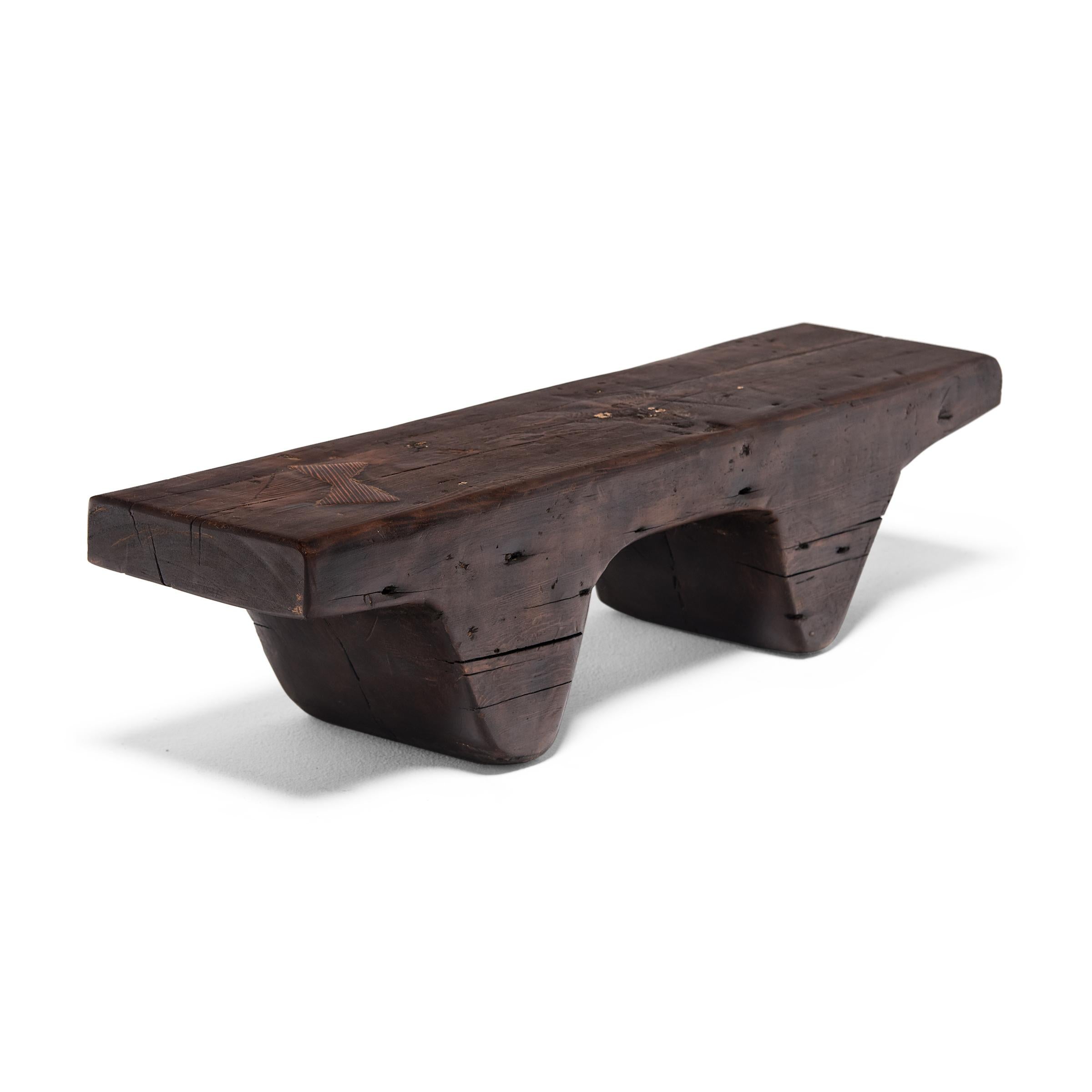 American Reclaimed Chinese Elm Footrest