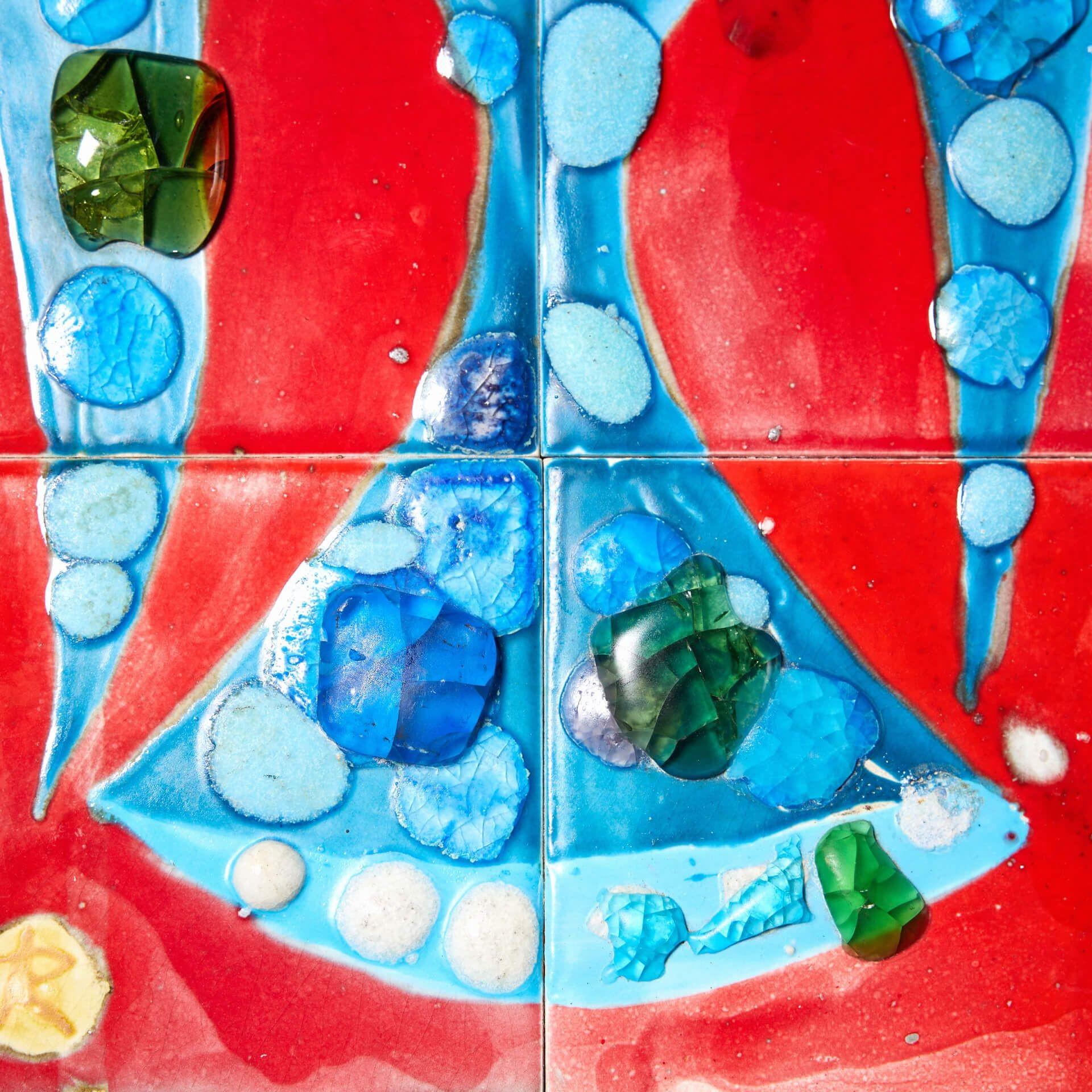 English Reclaimed Christopher Russell Tile Panel ex Chris Blanchett Collection For Sale