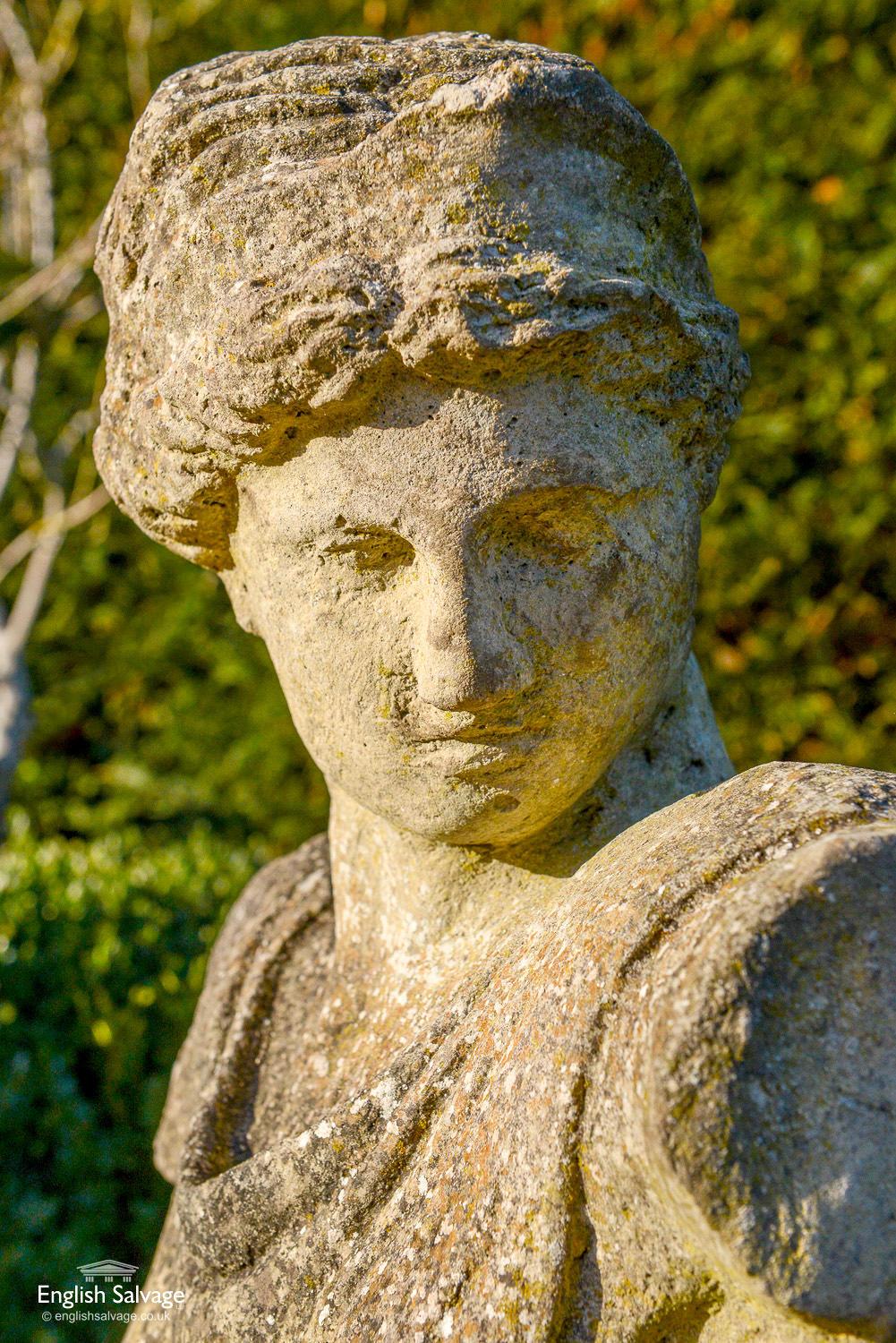 Reclaimed Composition Stone Classical Bust, 20th Century For Sale 1