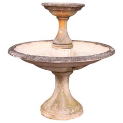 Reclaimed Composition Stone Garden Fountain