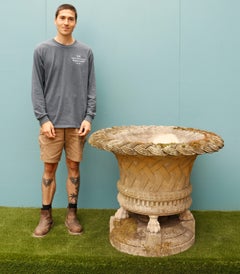 Reclaimed Composition Stone Garden Planter