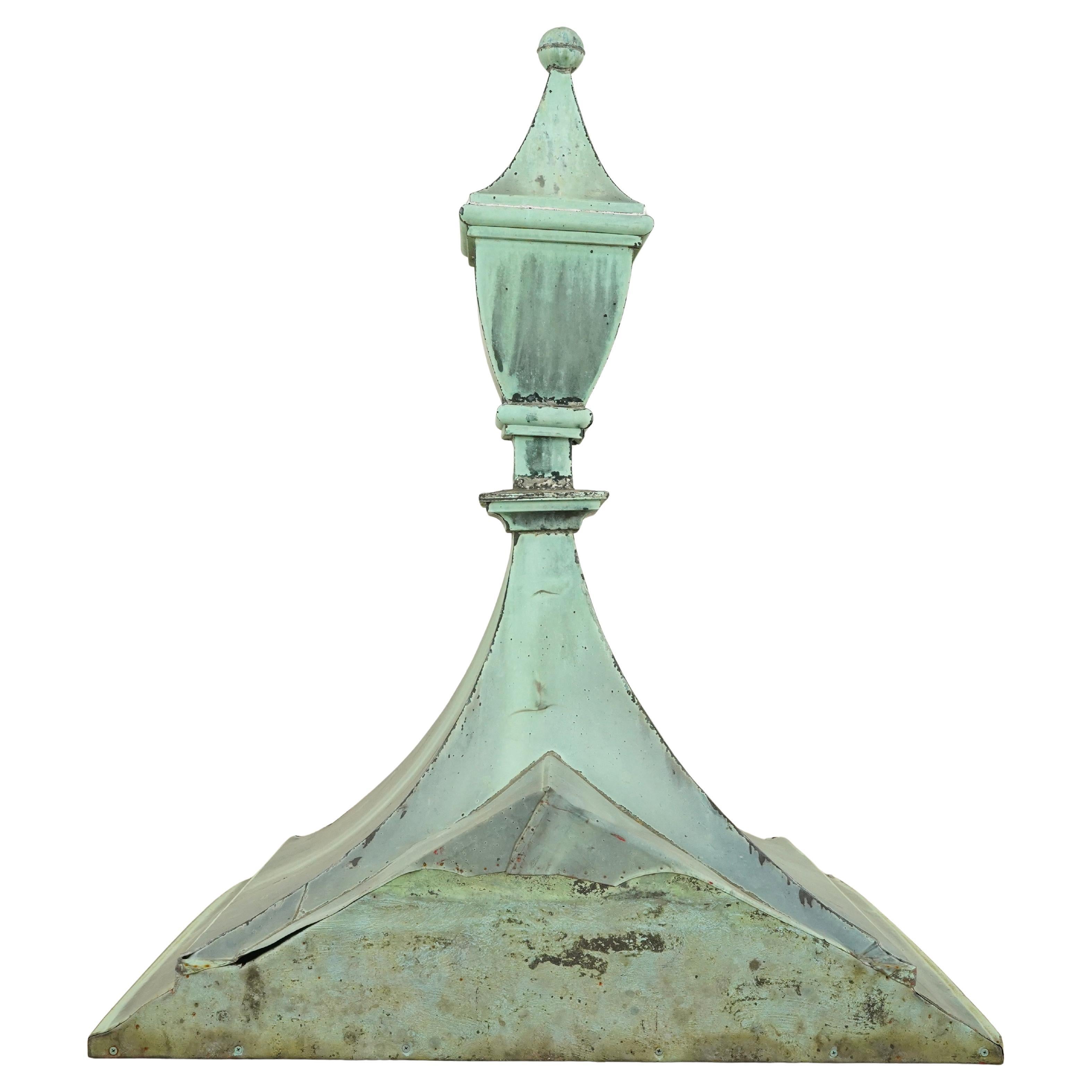 Reclaimed Copper Building Rooftop Finial 49.25 x 39 in. For Sale