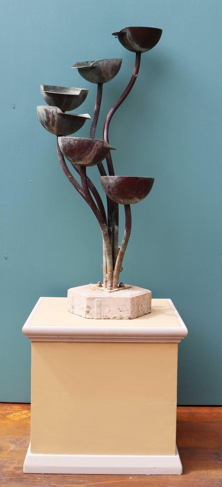 Reclaimed Copper Cascading Water Fountain For Sale at 1stdibs