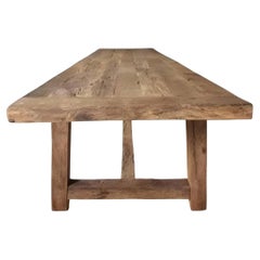 Reclaimed Country Antique Table made from Barn Oak Boards 19th + 3D Model