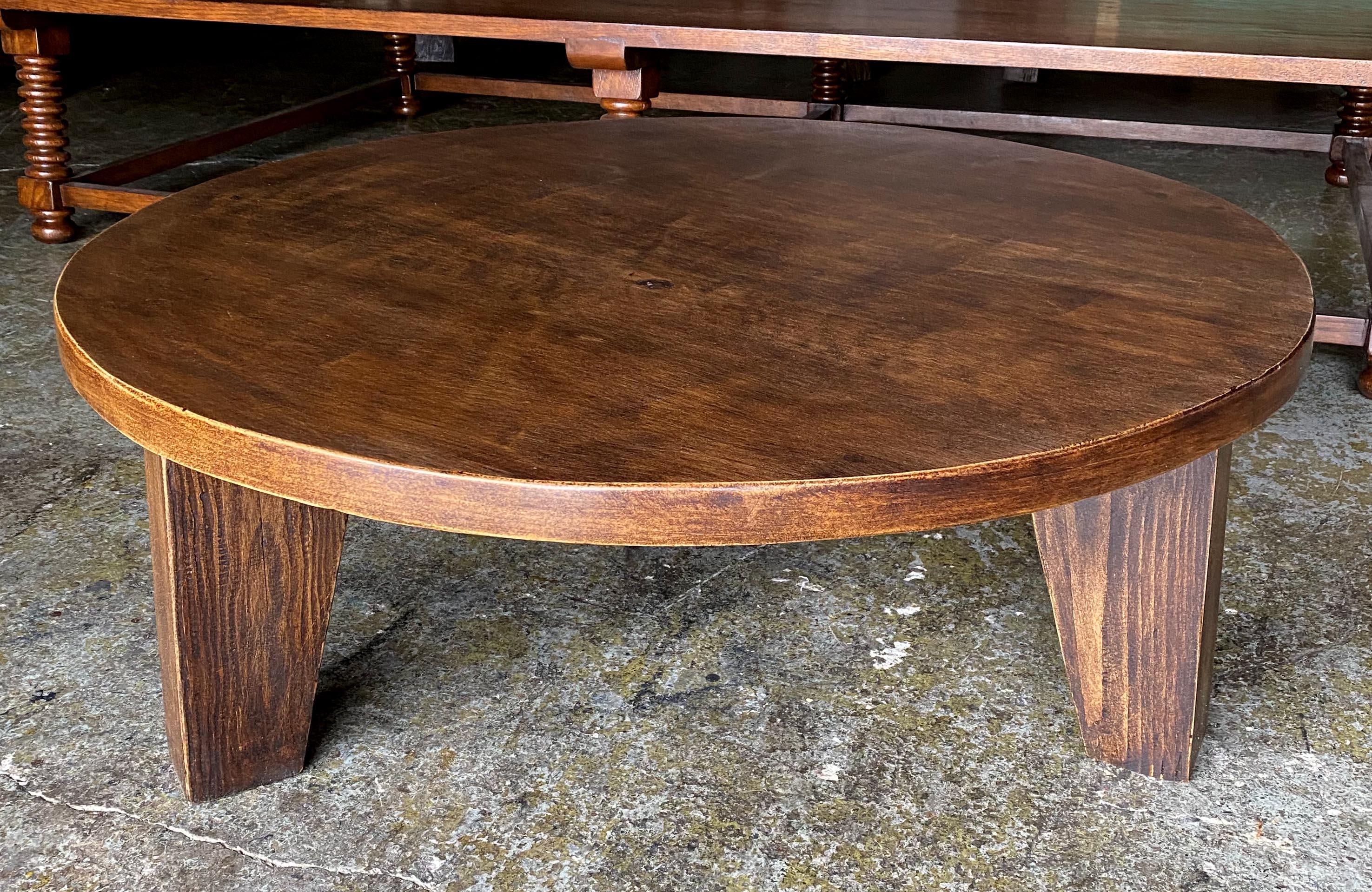 20th Century Reclaimed Cypress Wood Coffee Table