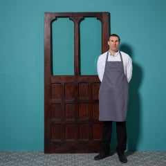 Reclaimed Dark Oak Interior Door with Glazing