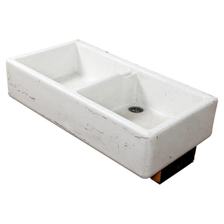 Reclaimed Double Belfast Sink, 20th Century For Sale at 1stDibs