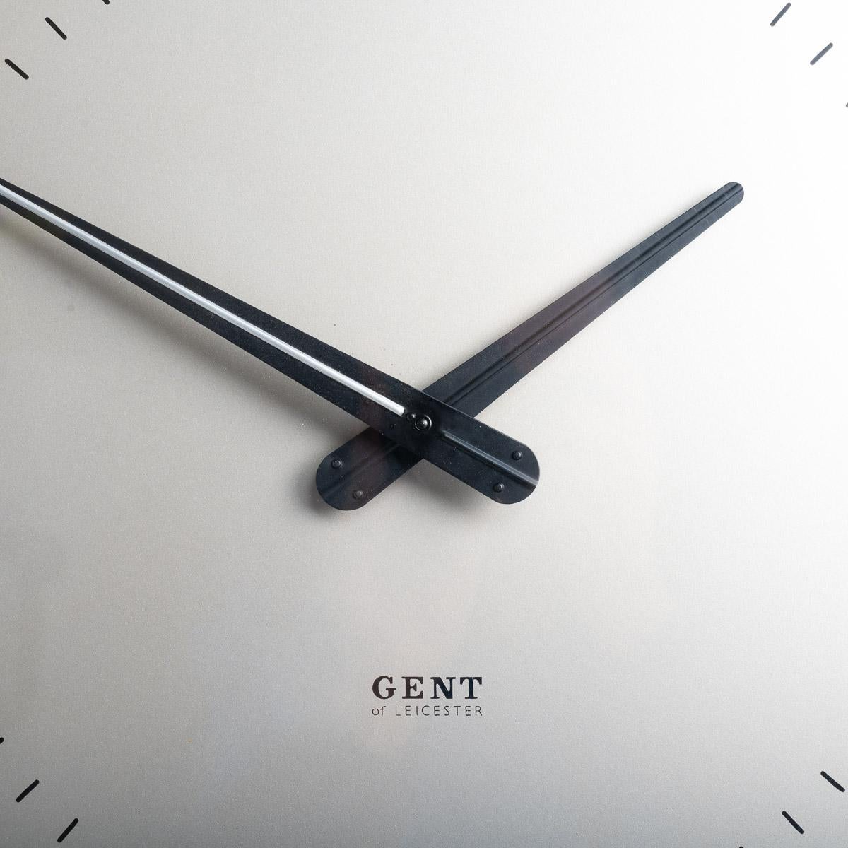 Aluminum Reclaimed Double Sided Electric Factory Clock by Gent of Leicester