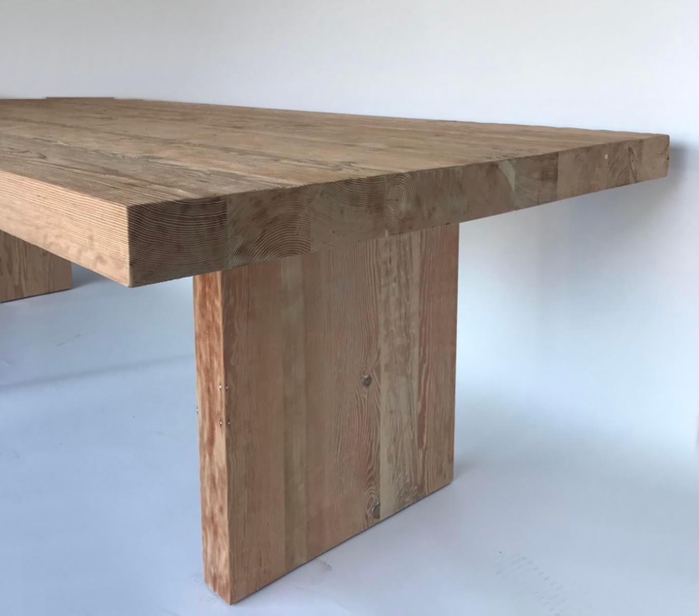 Rustic Reclaimed Douglas Fir Dining Table in Natural Finish