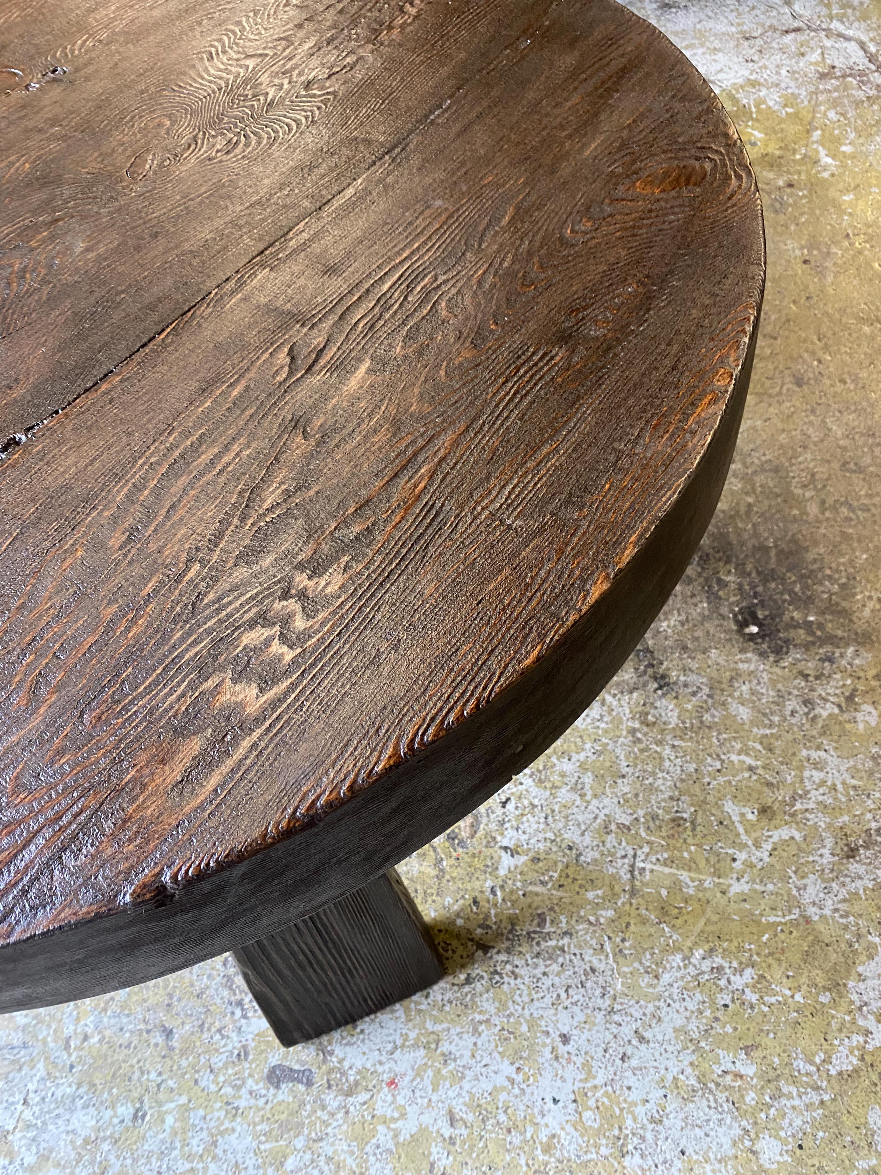 Rustic Reclaimed Douglas fir Round Coffee Table