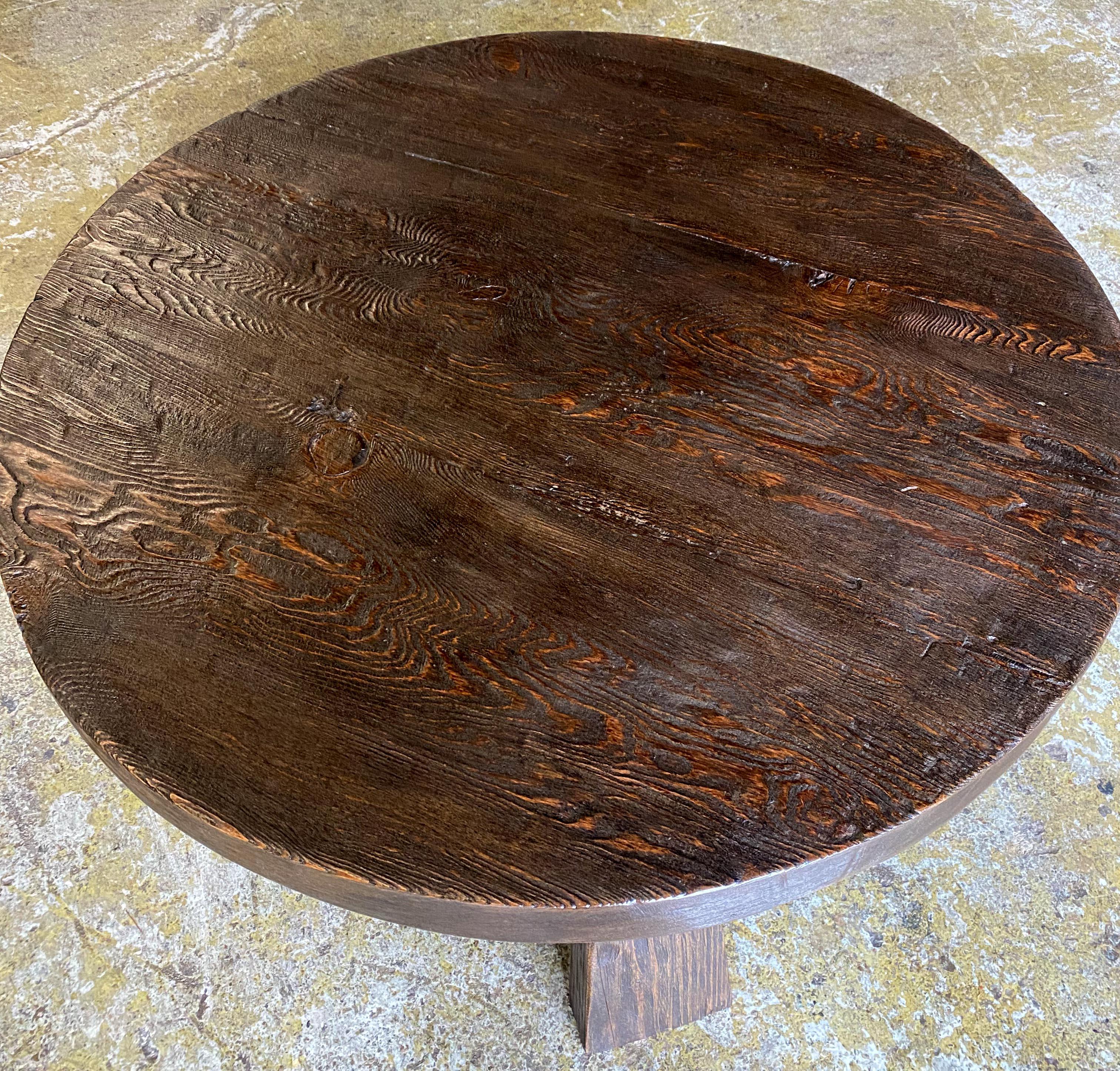 Reclaimed Wood Reclaimed Douglas fir Round Coffee Table