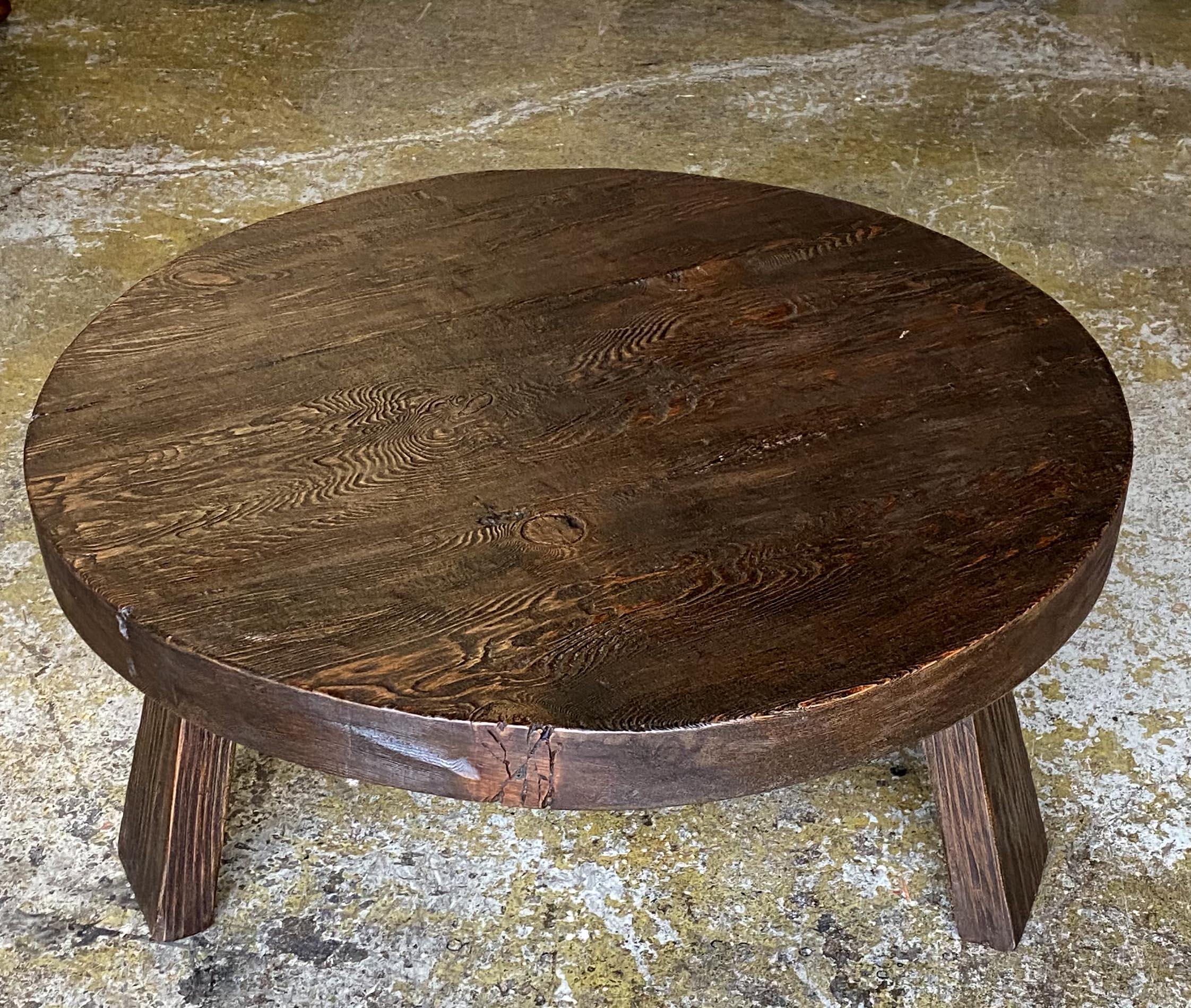 Reclaimed Douglas fir Round Coffee Table 1