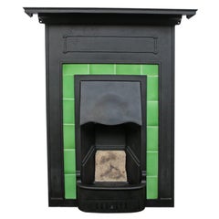 Reclaimed Early 20th Century Cast Iron and Tiled Combination Fireplace