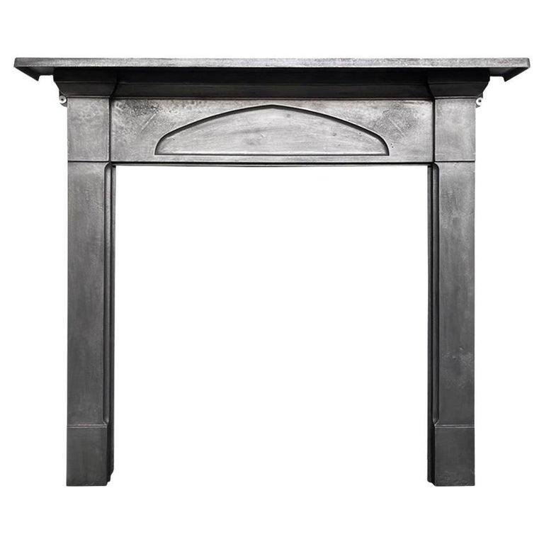 Reclaimed Early 20th Century Cast Iron Fireplace Surround For Sale at