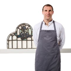 Reclaimed Ecclesiastical Arched Stained Glass Panel