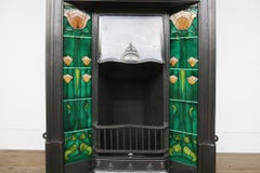 Reclaimed Edwardian Art Nouveau Cast Iron Combination Fireplace