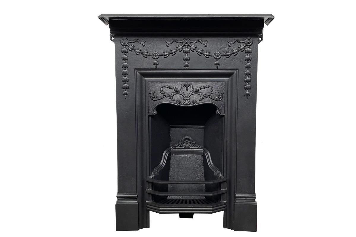 Reclaimed Edwardian Cast Iron Combination Fireplace In Good Condition In Manchester, GB