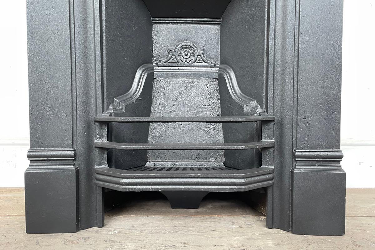 20th Century Reclaimed Edwardian Cast Iron Combination Fireplace