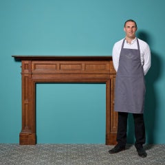 Reclaimed Edwardian English Oak Panelled Fire Mantel
