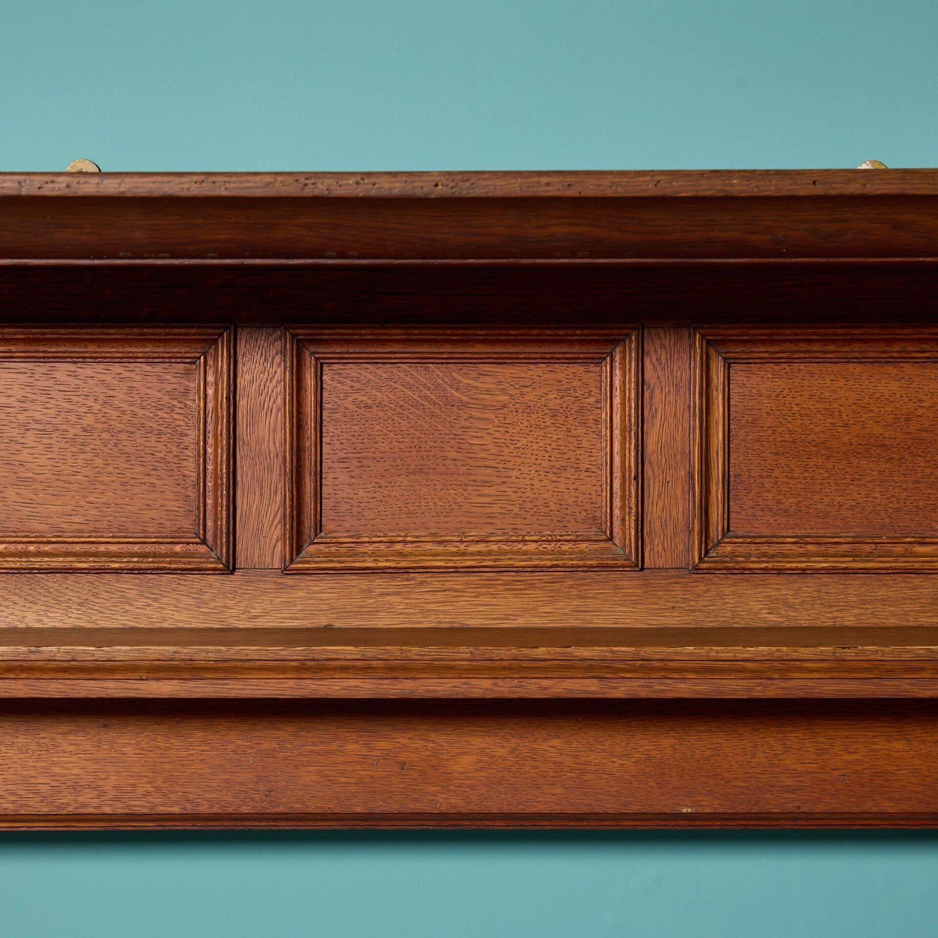 20th Century Reclaimed Edwardian Oak Fire Mantel For Sale