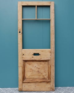 Reclaimed Edwardian Pine Front Door for Glazing