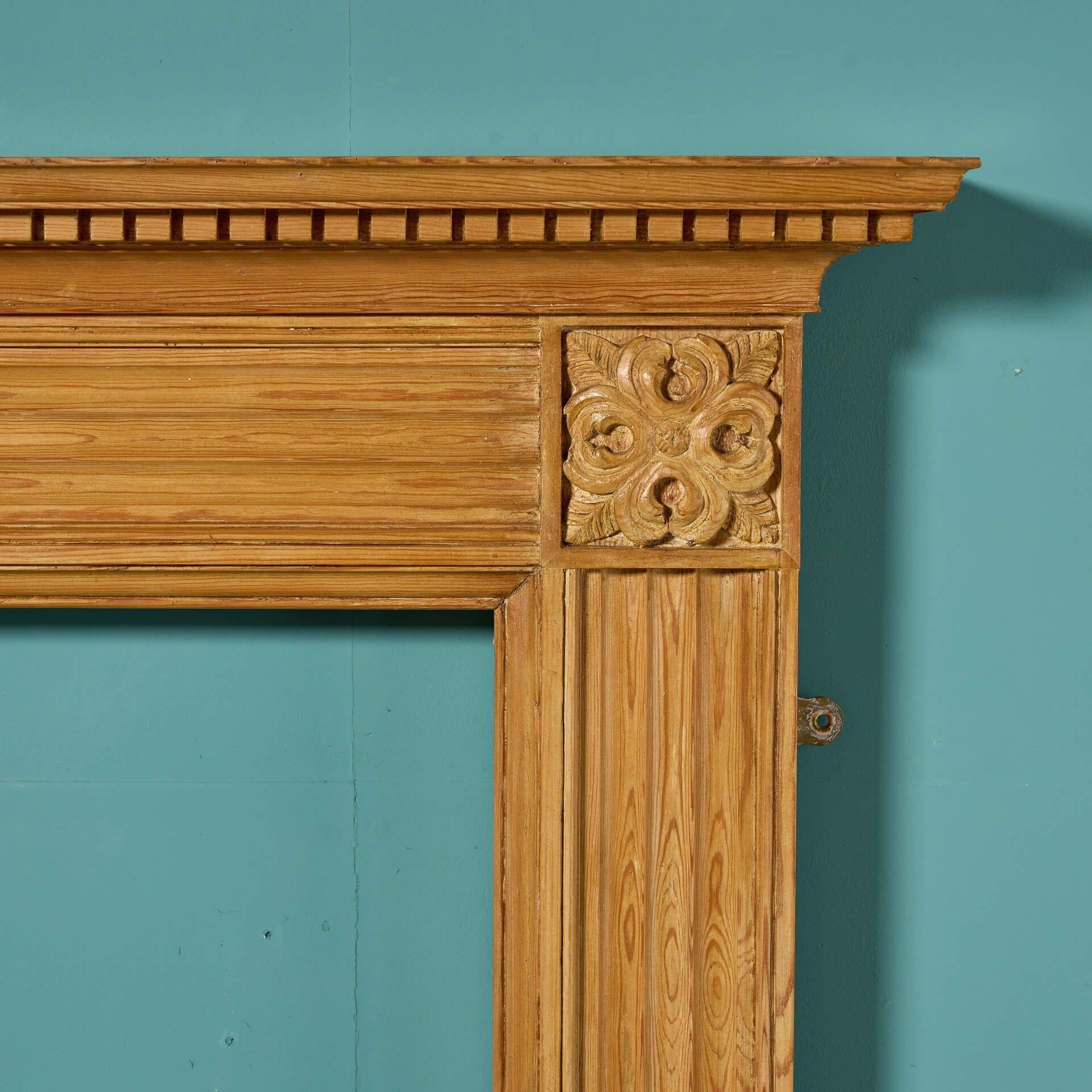 English Reclaimed Edwardian Style Fire Surround For Sale