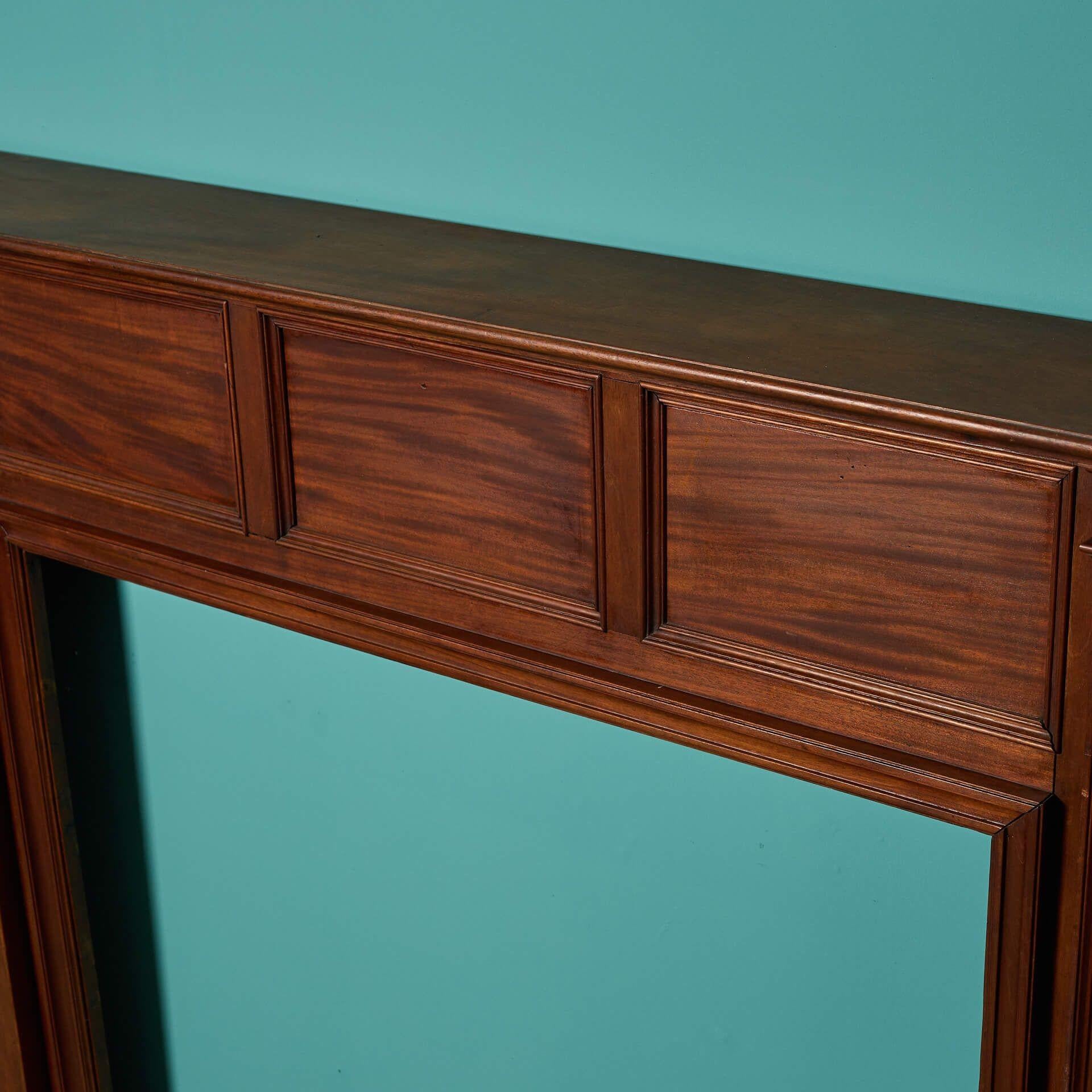 Reclaimed Edwardian Style Mahogany Mantel For Sale 1
