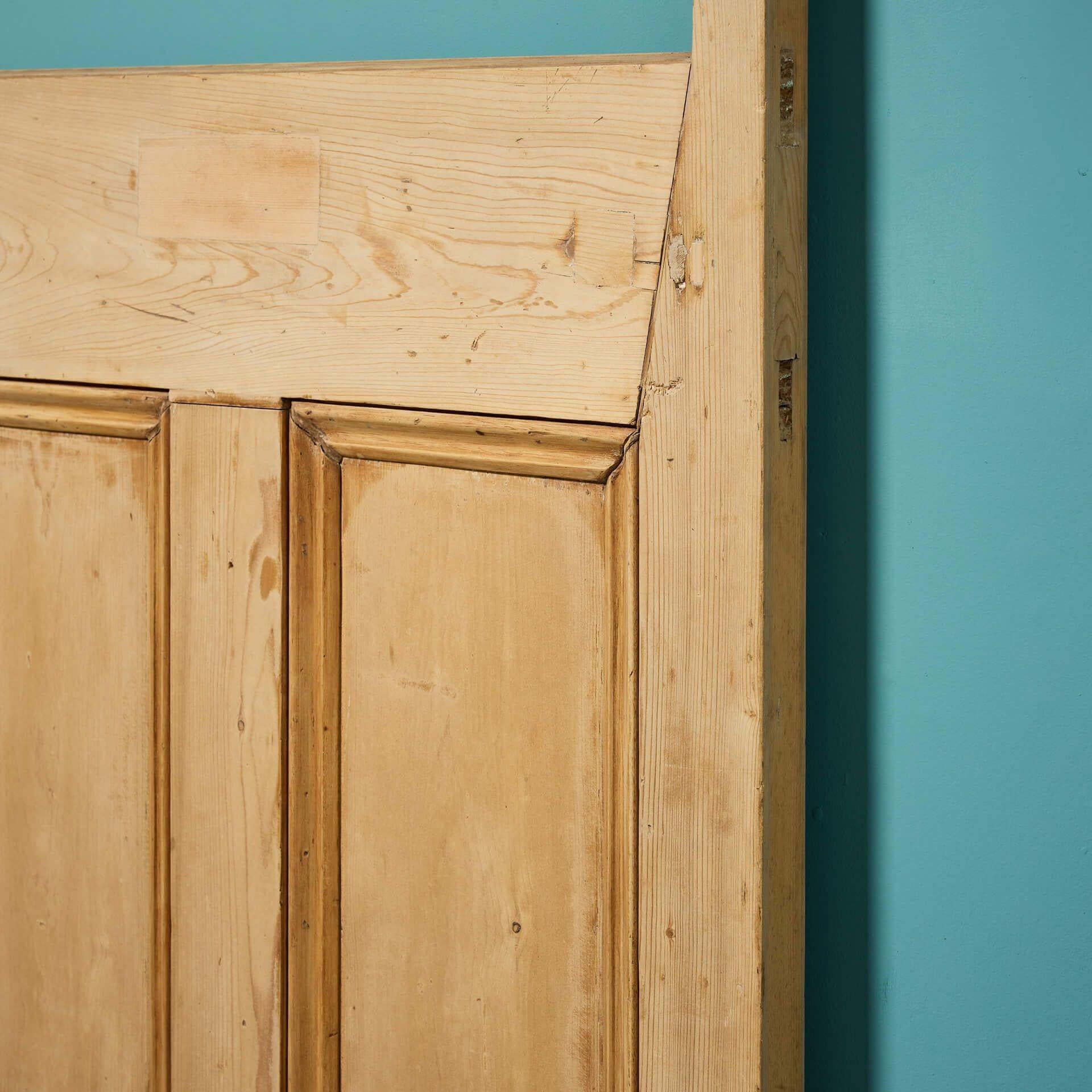 Late 19th Century Reclaimed Edwardian Style Pine Front Door for Glazing For Sale
