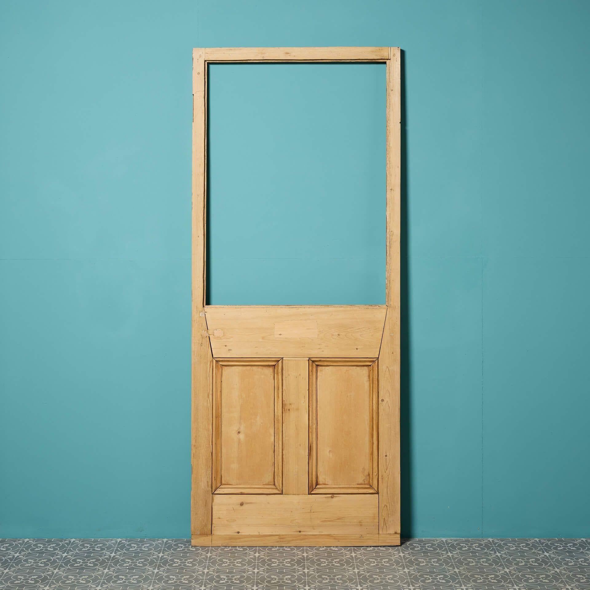 Reclaimed Edwardian Style Pine Front Door for Glazing For Sale 1