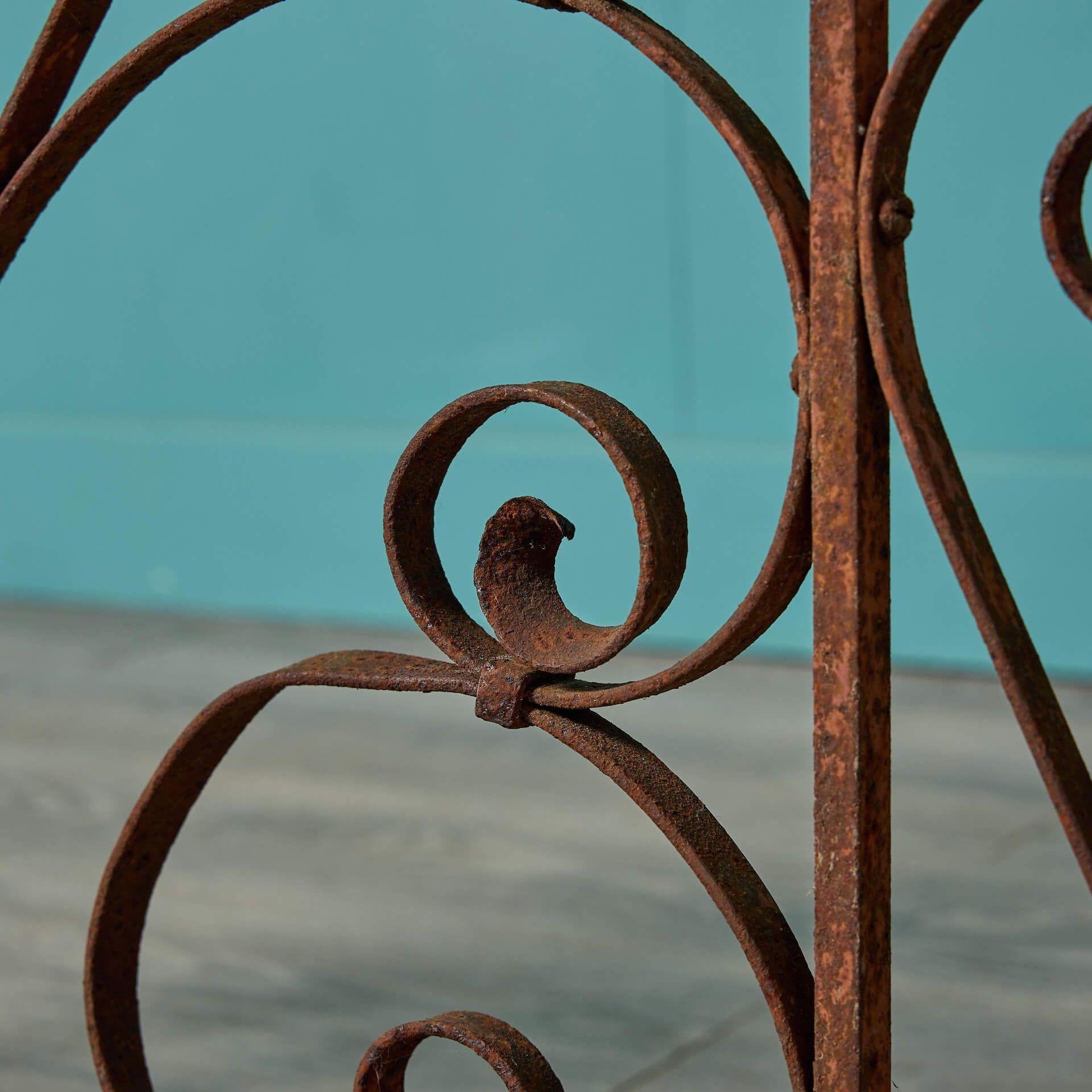 Reclaimed Edwardian Style Wrought Iron Side Gate In Fair Condition In Wormelow, Herefordshire