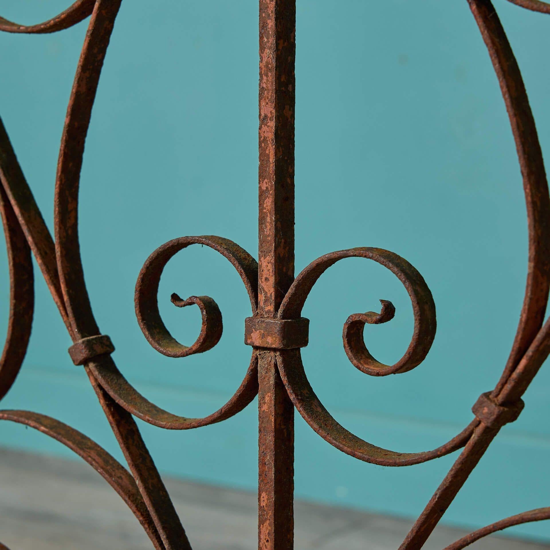 20th Century Reclaimed Edwardian Style Wrought Iron Side Gate
