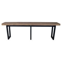 Reclaimed Elm and Steel Console Table