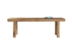 Reclaimed Elm Beam Top Console