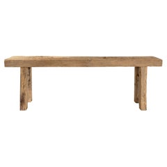 Used Reclaimed Elm Beam Top Console 