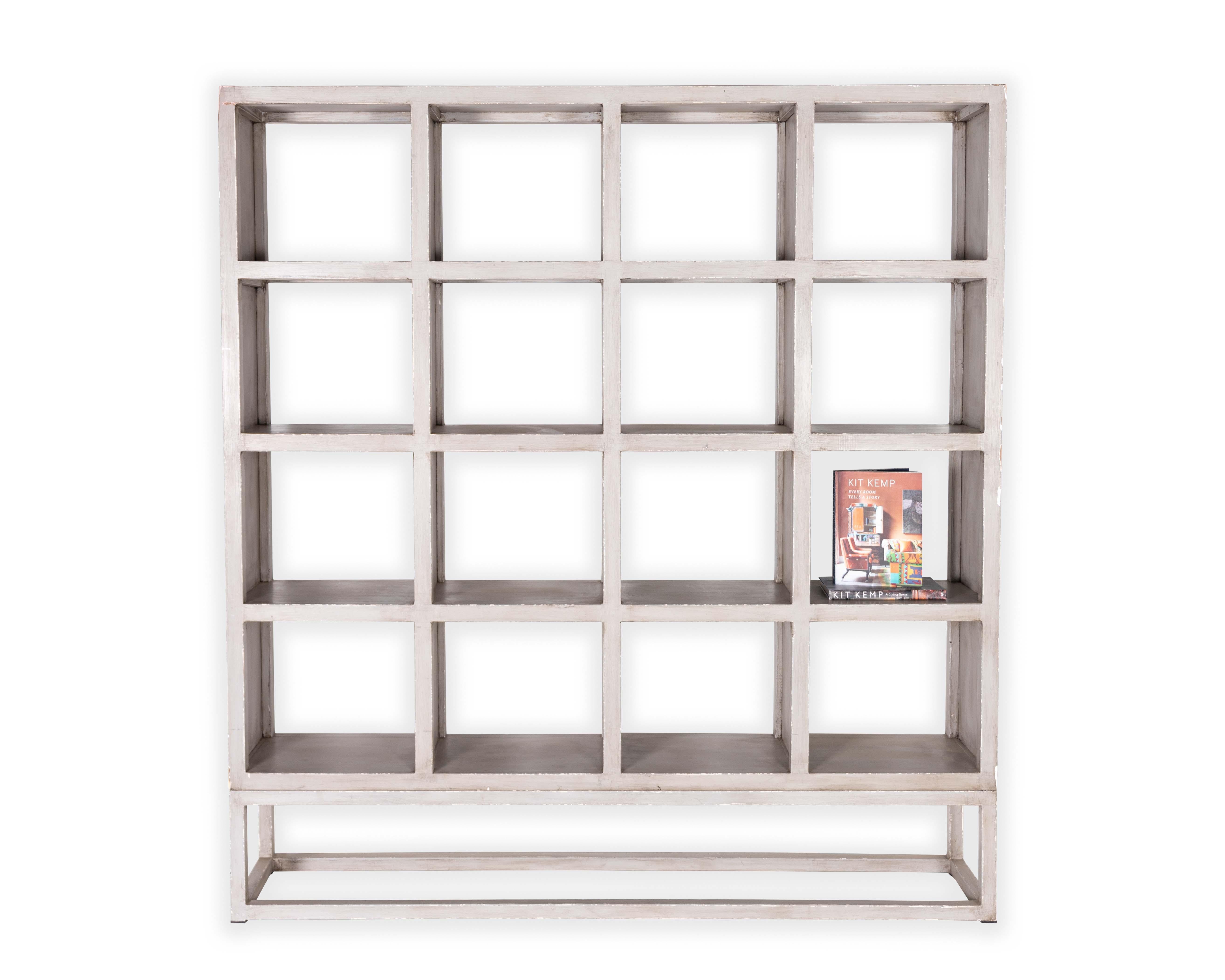 Reclaimed elm bookcase with a weathered grey finish.

Piece from out one of a kind collection, Le Monde. Exclusive to Brendan Bass.

Globally curated by Brendan Bass, Le Monde furniture and accessories offer modern sensibility, provincial
