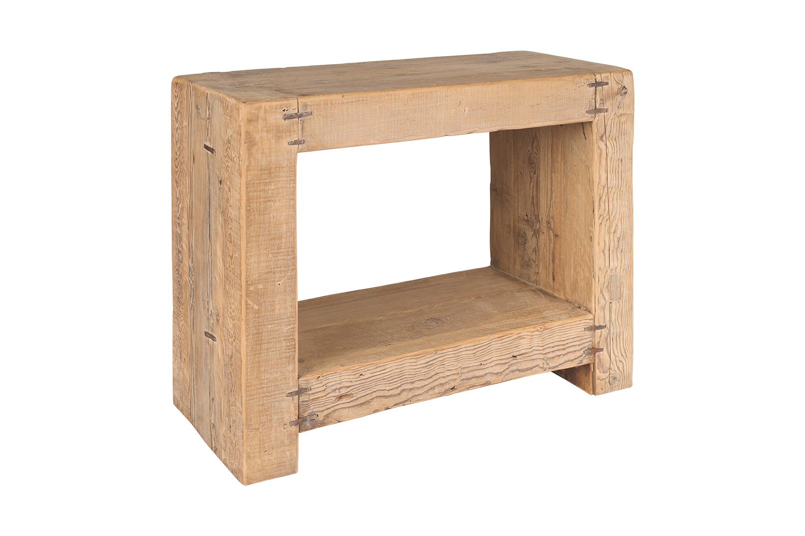 Organique Console Box Form en orme recyclé en vente
