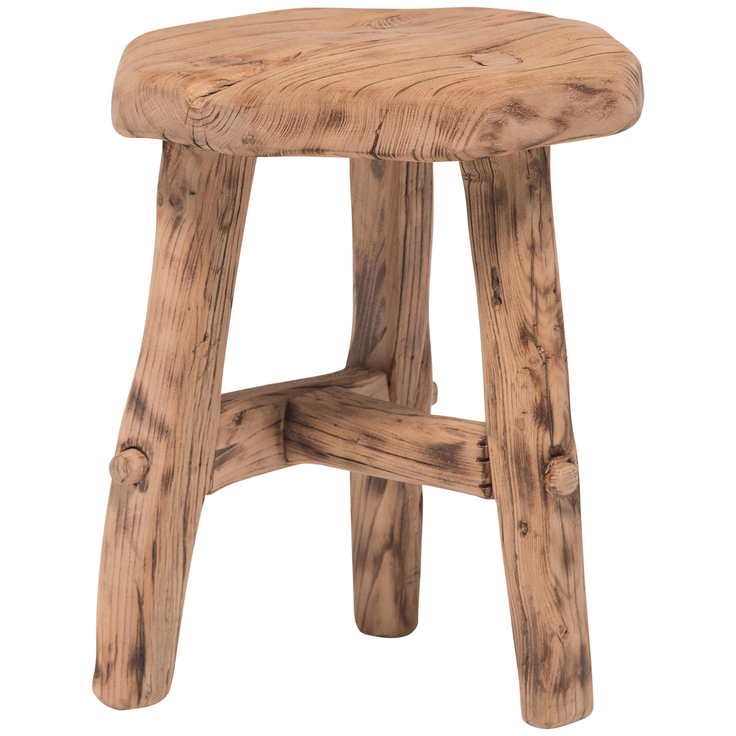 Reclaimed Elm Chinese Courtyard Stool
