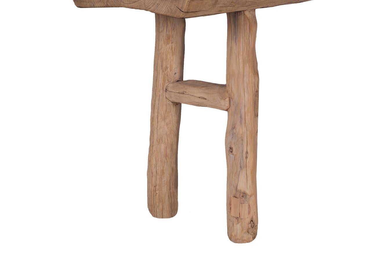 Organic Modern Reclaimed Elm Console with Limb Legs