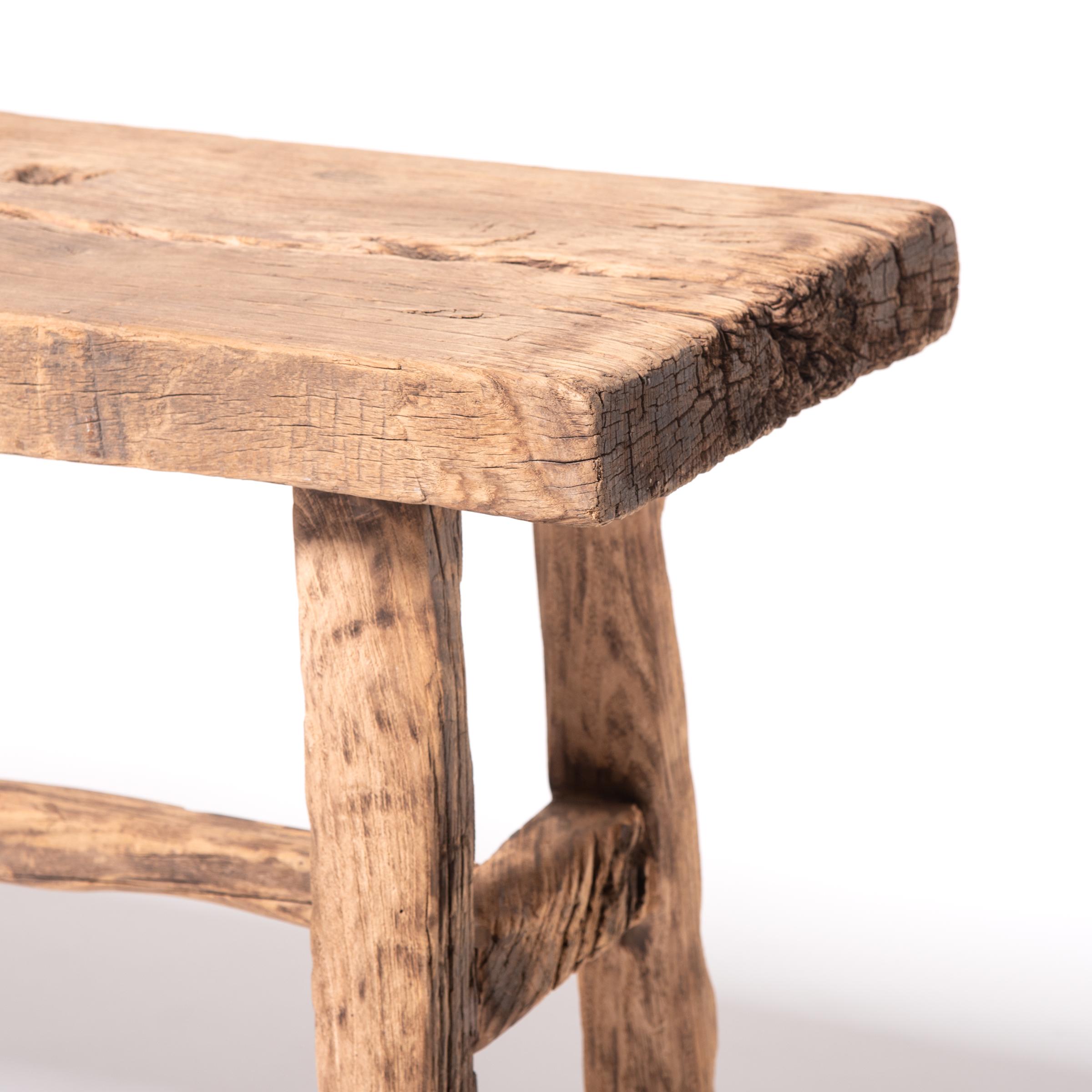 Rustic Reclaimed Elm Courtyard Console Table