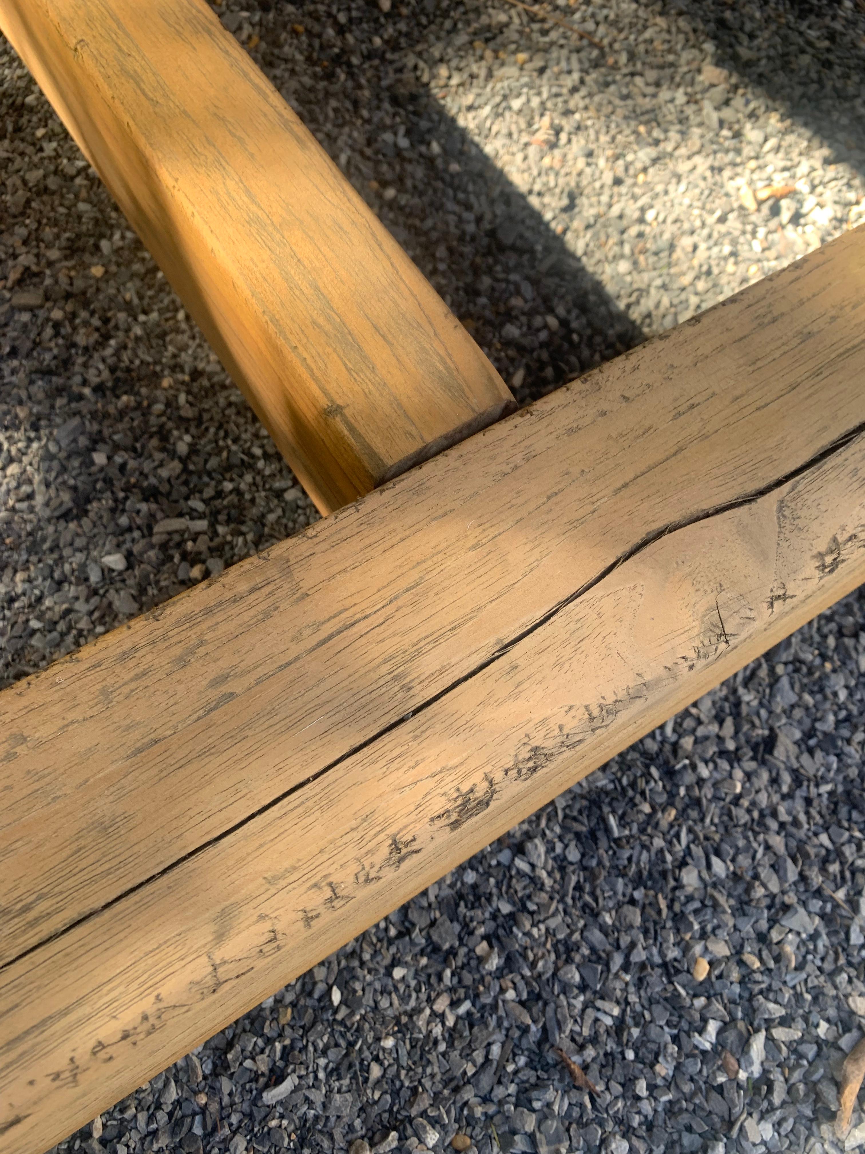 Reclaimed Elm Dining Table For Sale 7
