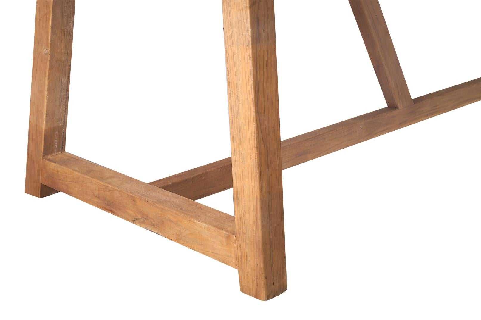 Wood Reclaimed Elm Dining Table For Sale