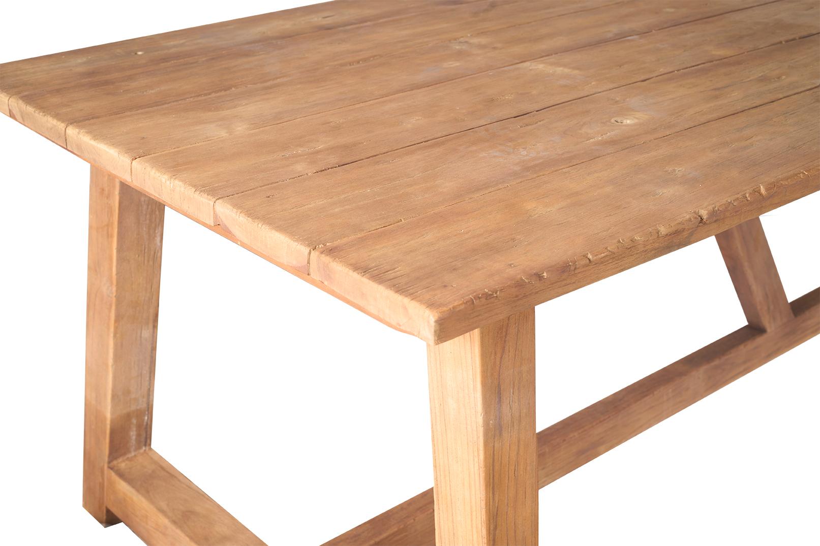 Reclaimed Elm Dining Table For Sale 1
