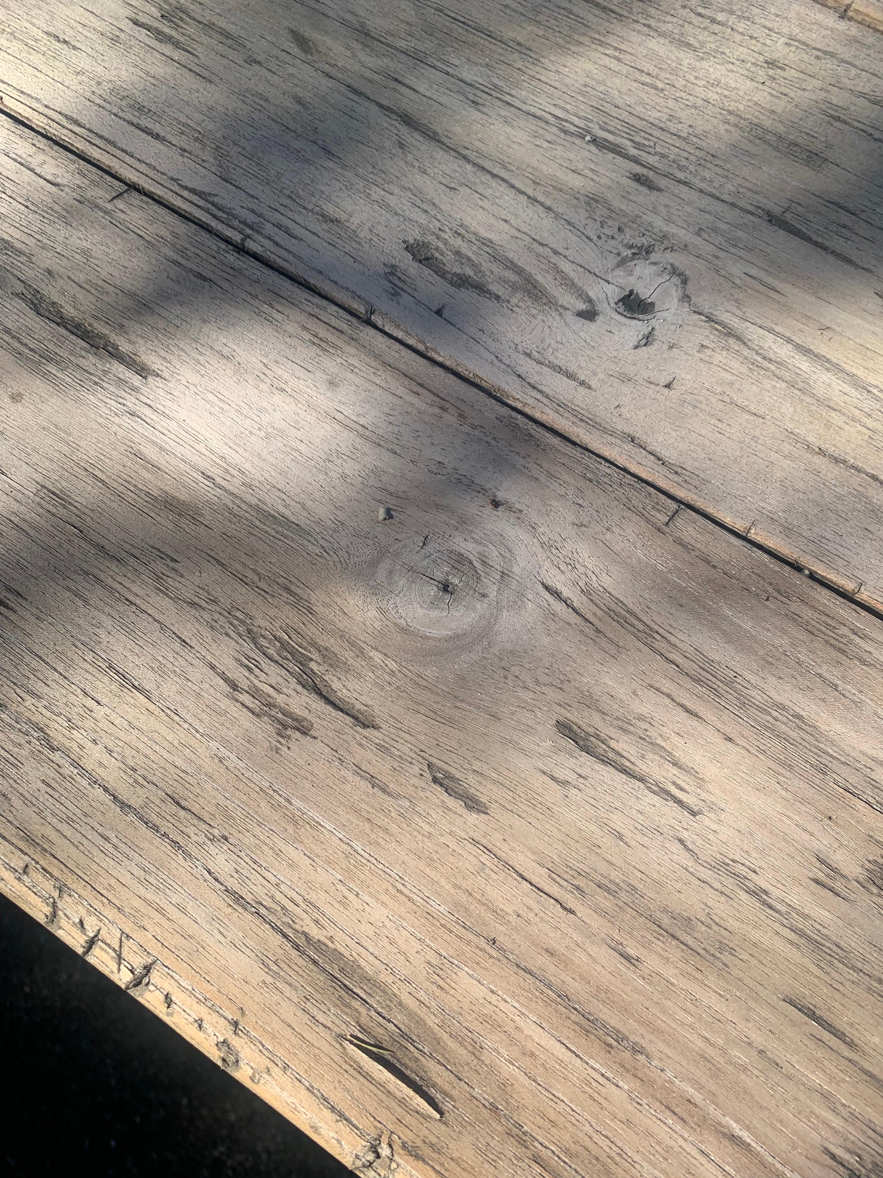 Reclaimed Elm Dining Table For Sale 3