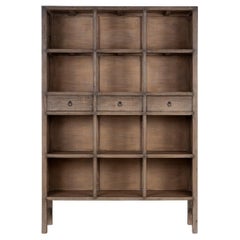 Reclaimed Elm Etagere in Patinated Paint Finish