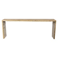 Reclaimed Elm Minimalist Console Table Wabi Sabi Style
