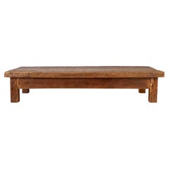 Reclaimed Elm Shop Table as Coffee Table